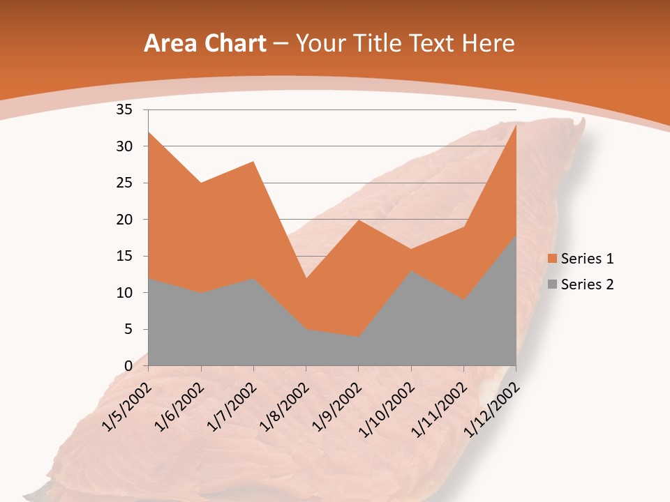 A Piece Of Salmon On A White Plate PowerPoint Template