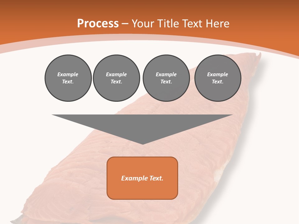 A Piece Of Salmon On A White Plate PowerPoint Template