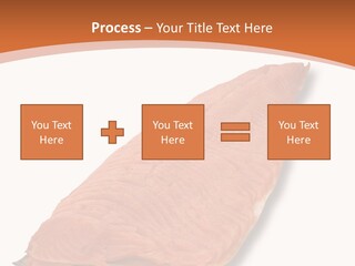 A Piece Of Salmon On A White Plate PowerPoint Template