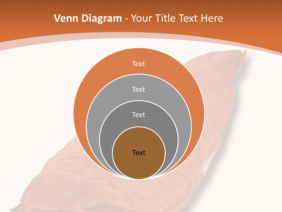 A Piece Of Salmon On A White Plate PowerPoint Template
