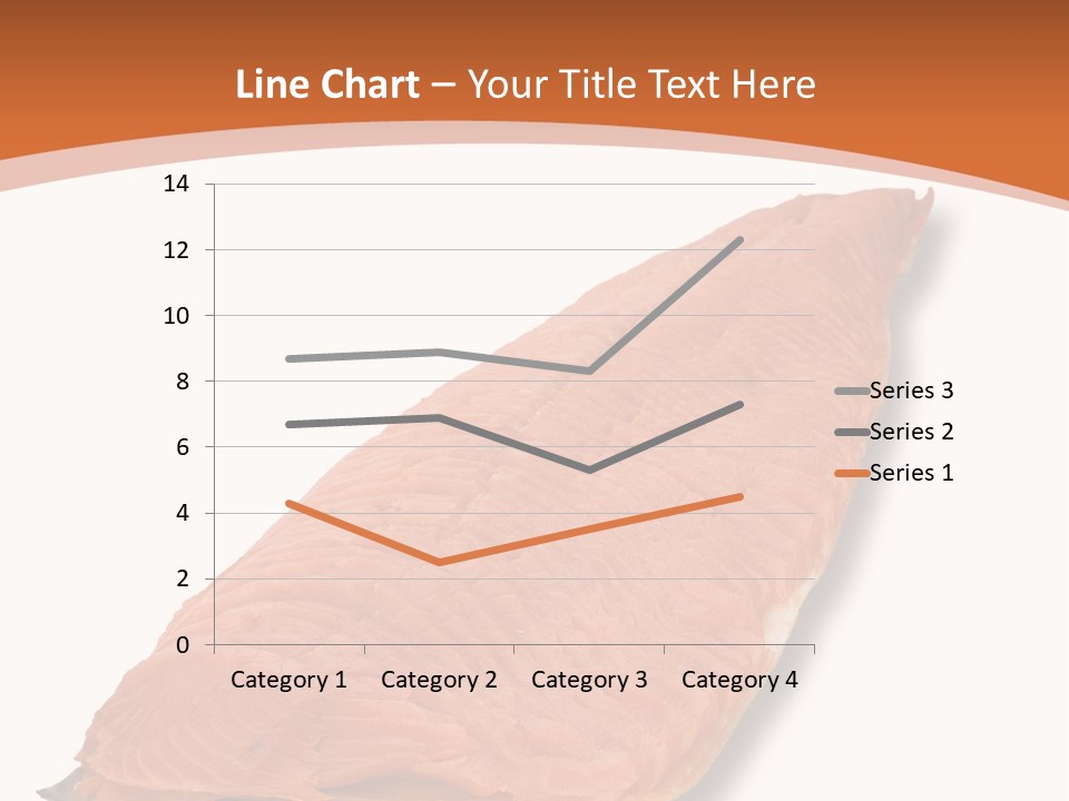 A Piece Of Salmon On A White Plate PowerPoint Template