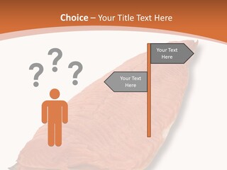 A Piece Of Salmon On A White Plate PowerPoint Template
