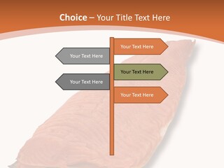 A Piece Of Salmon On A White Plate PowerPoint Template