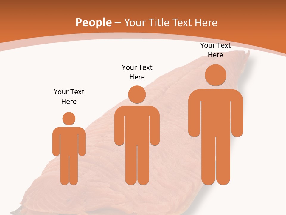 A Piece Of Salmon On A White Plate PowerPoint Template