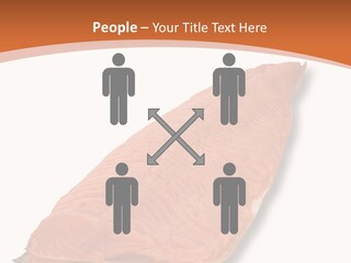 A Piece Of Salmon On A White Plate PowerPoint Template