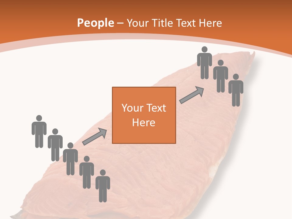 A Piece Of Salmon On A White Plate PowerPoint Template