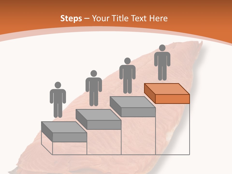 A Piece Of Salmon On A White Plate PowerPoint Template