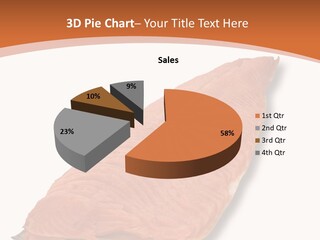 A Piece Of Salmon On A White Plate PowerPoint Template