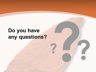 A Piece Of Salmon On A White Plate PowerPoint Template