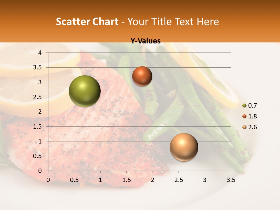 A Plate Of Salmon, Green Beans And Lemon Slices PowerPoint Template