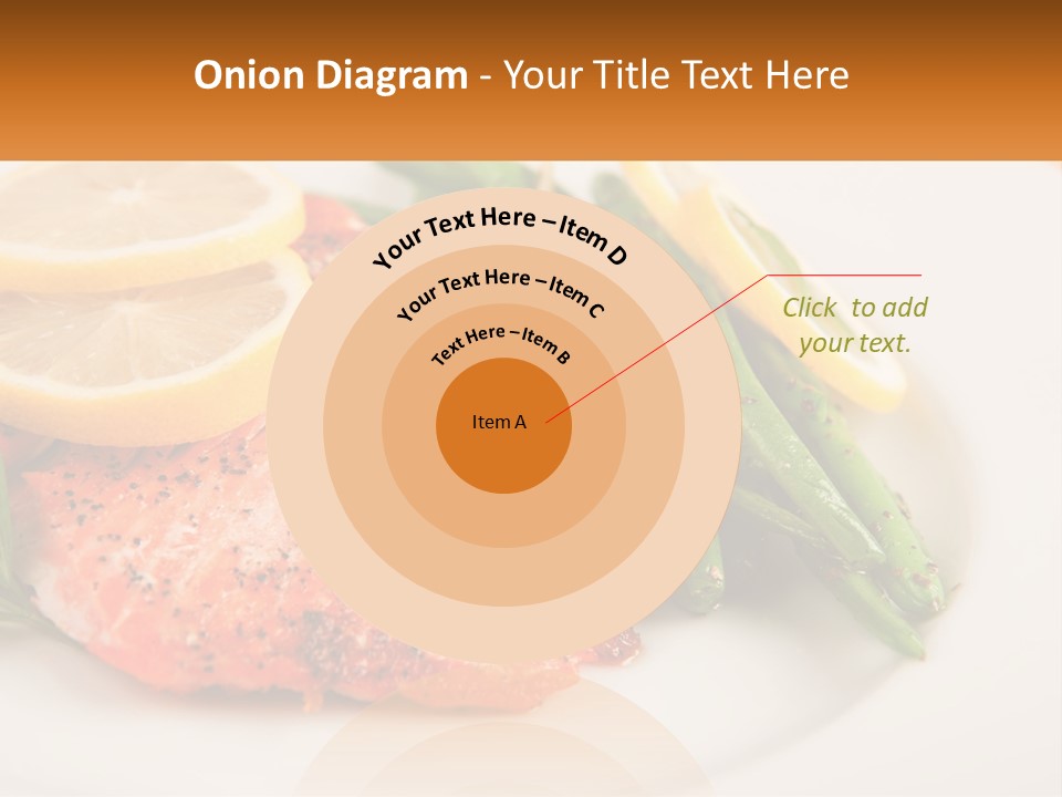 A Plate Of Salmon, Green Beans And Lemon Slices PowerPoint Template