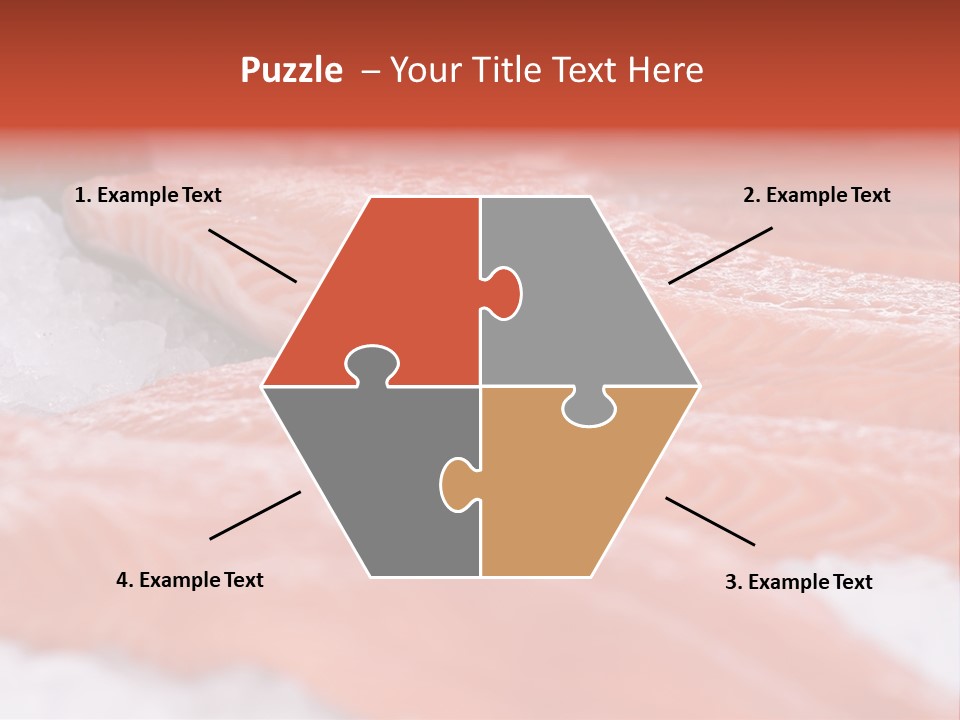 A Group Of Salmons Sitting On Top Of A Pile Of Ice PowerPoint Template
