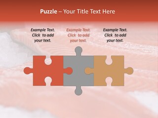 A Group Of Salmons Sitting On Top Of A Pile Of Ice PowerPoint Template