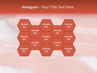 A Group Of Salmons Sitting On Top Of A Pile Of Ice PowerPoint Template