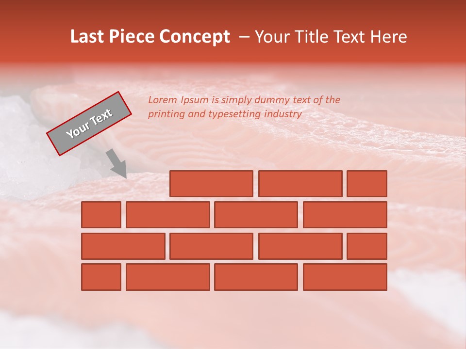 A Group Of Salmons Sitting On Top Of A Pile Of Ice PowerPoint Template