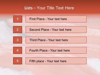 A Group Of Salmons Sitting On Top Of A Pile Of Ice PowerPoint Template