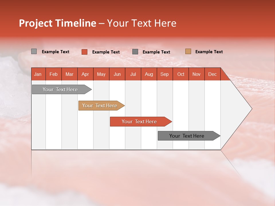 A Group Of Salmons Sitting On Top Of A Pile Of Ice PowerPoint Template