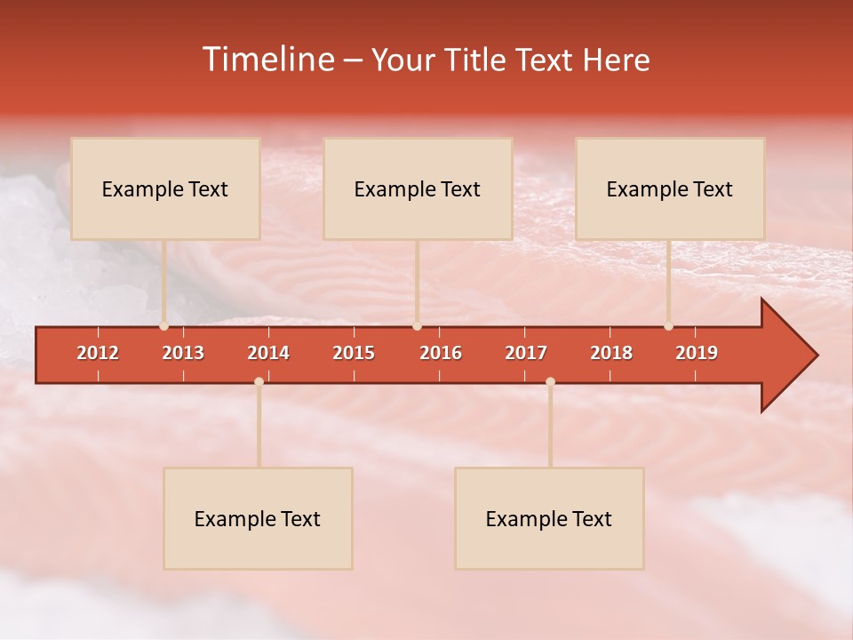 A Group Of Salmons Sitting On Top Of A Pile Of Ice PowerPoint Template