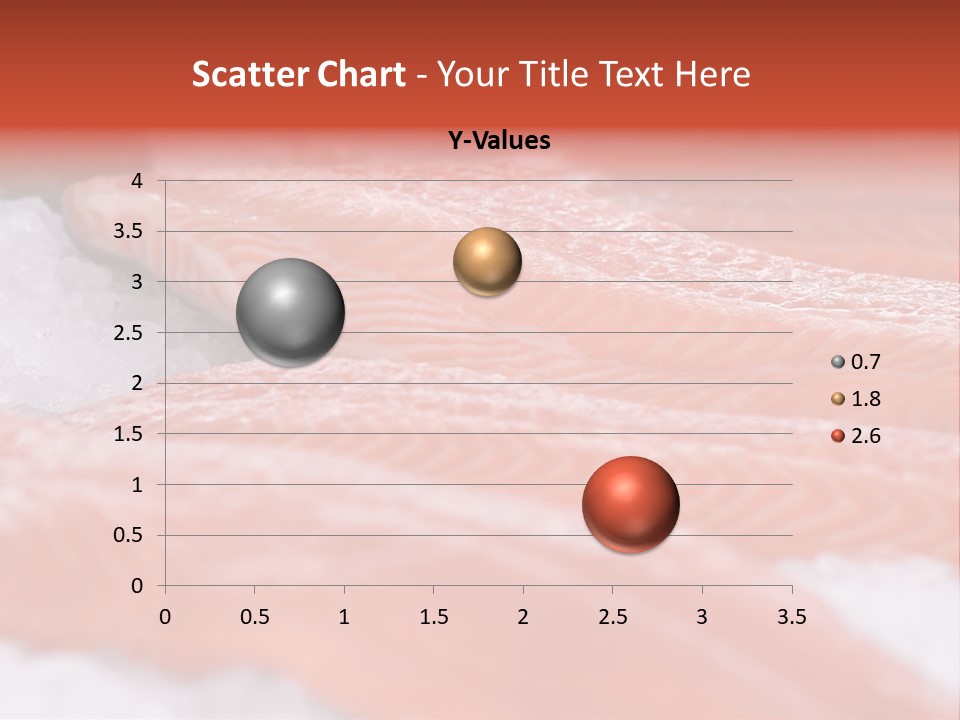 A Group Of Salmons Sitting On Top Of A Pile Of Ice PowerPoint Template