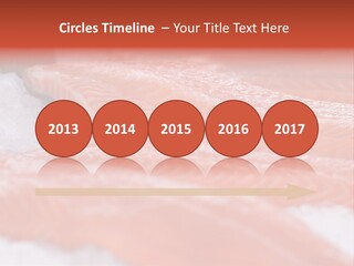 A Group Of Salmons Sitting On Top Of A Pile Of Ice PowerPoint Template
