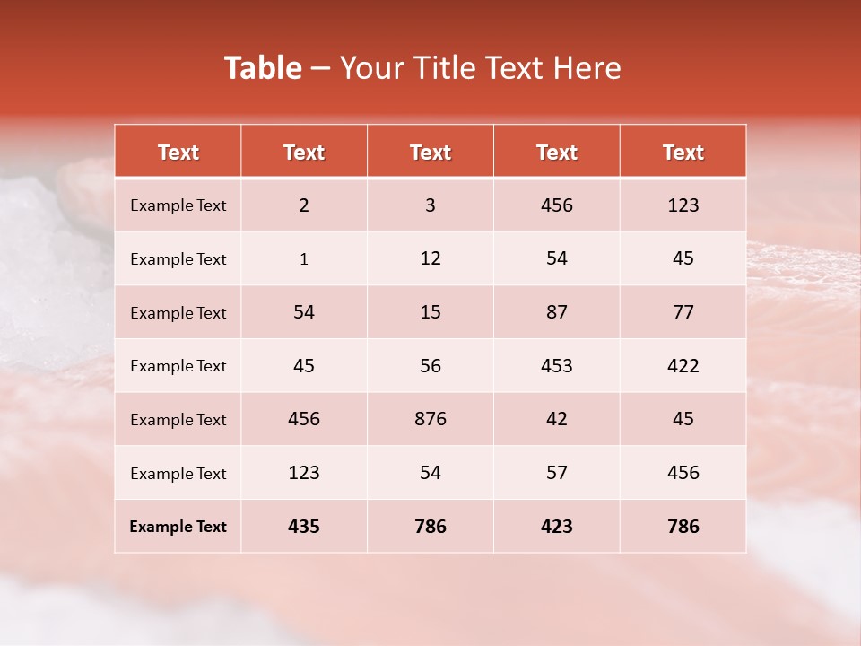 A Group Of Salmons Sitting On Top Of A Pile Of Ice PowerPoint Template