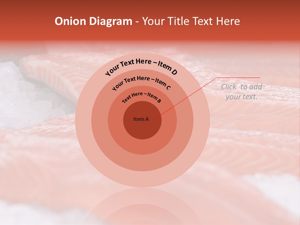 A Group Of Salmons Sitting On Top Of A Pile Of Ice PowerPoint Template