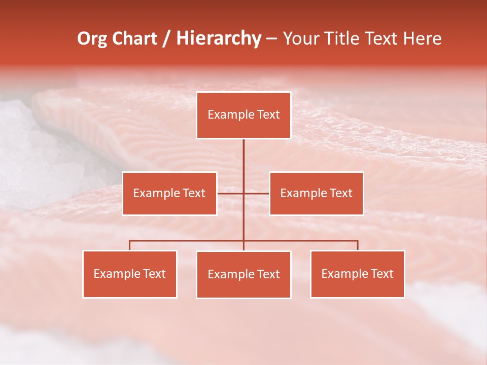 A Group Of Salmons Sitting On Top Of A Pile Of Ice PowerPoint Template