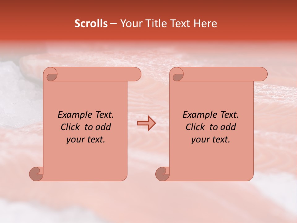 A Group Of Salmons Sitting On Top Of A Pile Of Ice PowerPoint Template