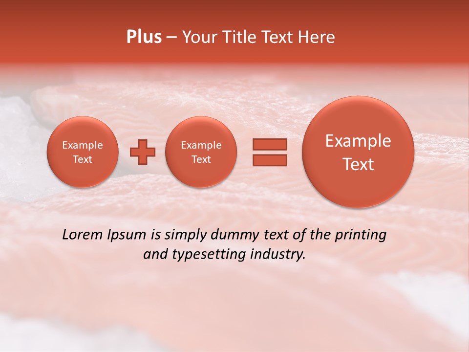 A Group Of Salmons Sitting On Top Of A Pile Of Ice PowerPoint Template
