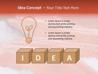 A Group Of Salmons Sitting On Top Of A Pile Of Ice PowerPoint Template