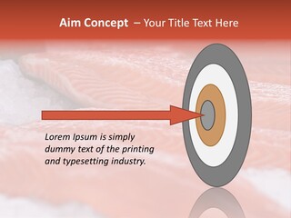 A Group Of Salmons Sitting On Top Of A Pile Of Ice PowerPoint Template