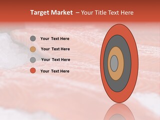 A Group Of Salmons Sitting On Top Of A Pile Of Ice PowerPoint Template