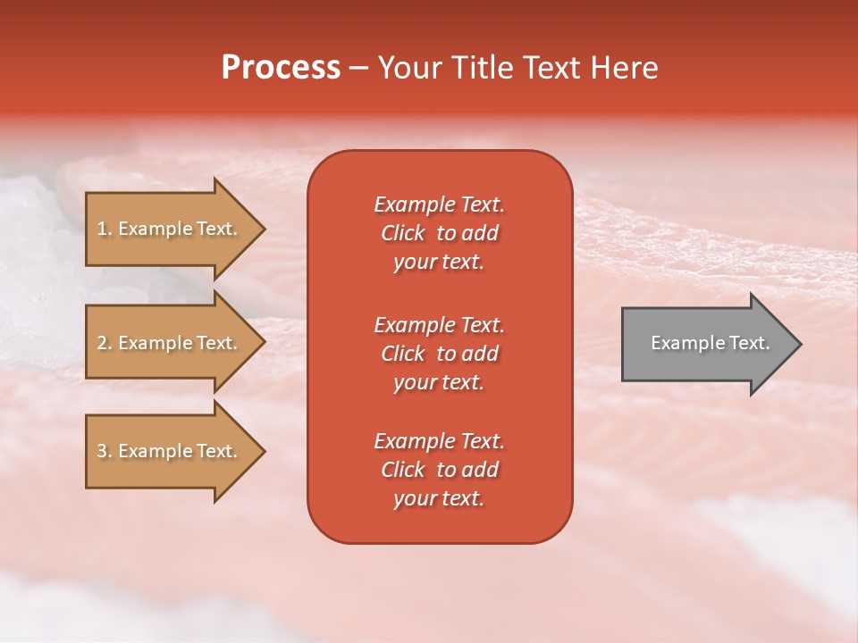 A Group Of Salmons Sitting On Top Of A Pile Of Ice PowerPoint Template
