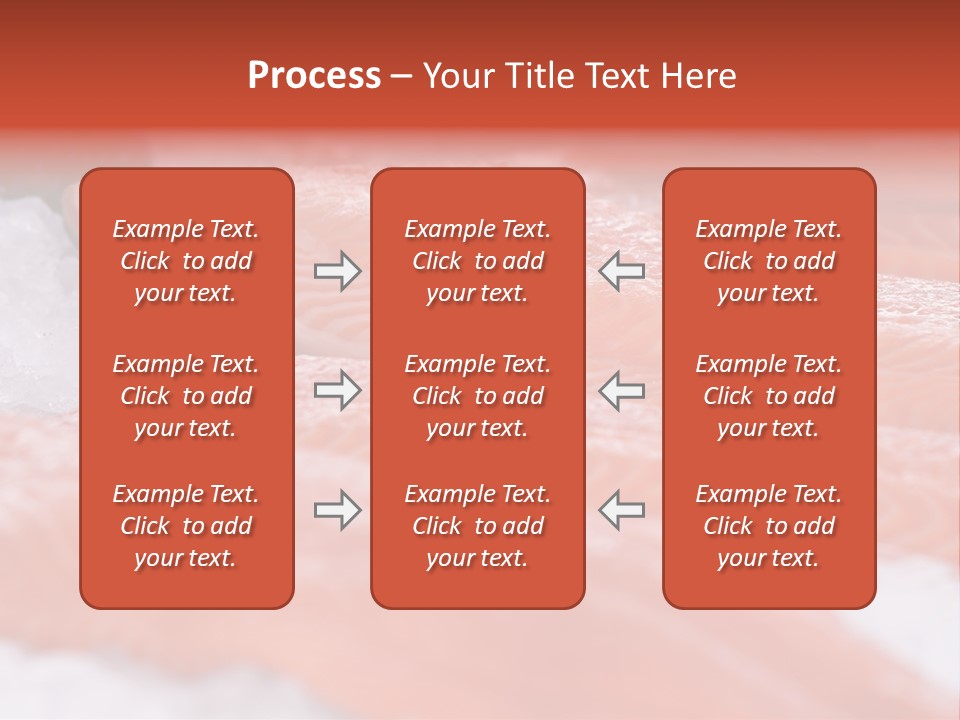 A Group Of Salmons Sitting On Top Of A Pile Of Ice PowerPoint Template