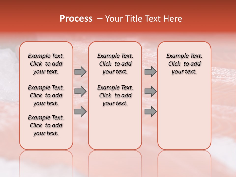 A Group Of Salmons Sitting On Top Of A Pile Of Ice PowerPoint Template