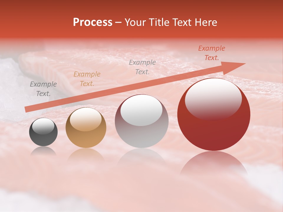 A Group Of Salmons Sitting On Top Of A Pile Of Ice PowerPoint Template