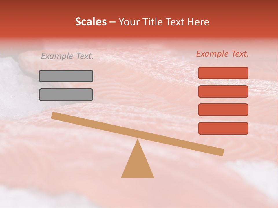 A Group Of Salmons Sitting On Top Of A Pile Of Ice PowerPoint Template