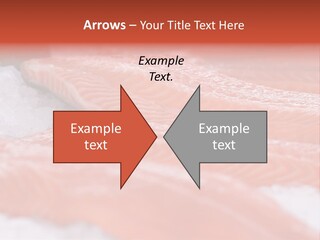 A Group Of Salmons Sitting On Top Of A Pile Of Ice PowerPoint Template