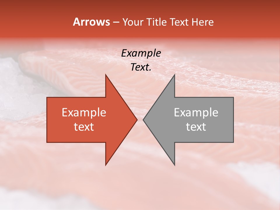 A Group Of Salmons Sitting On Top Of A Pile Of Ice PowerPoint Template