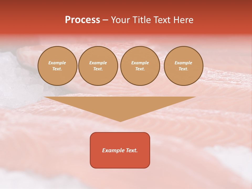 A Group Of Salmons Sitting On Top Of A Pile Of Ice PowerPoint Template