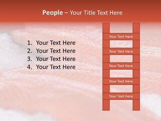 A Group Of Salmons Sitting On Top Of A Pile Of Ice PowerPoint Template