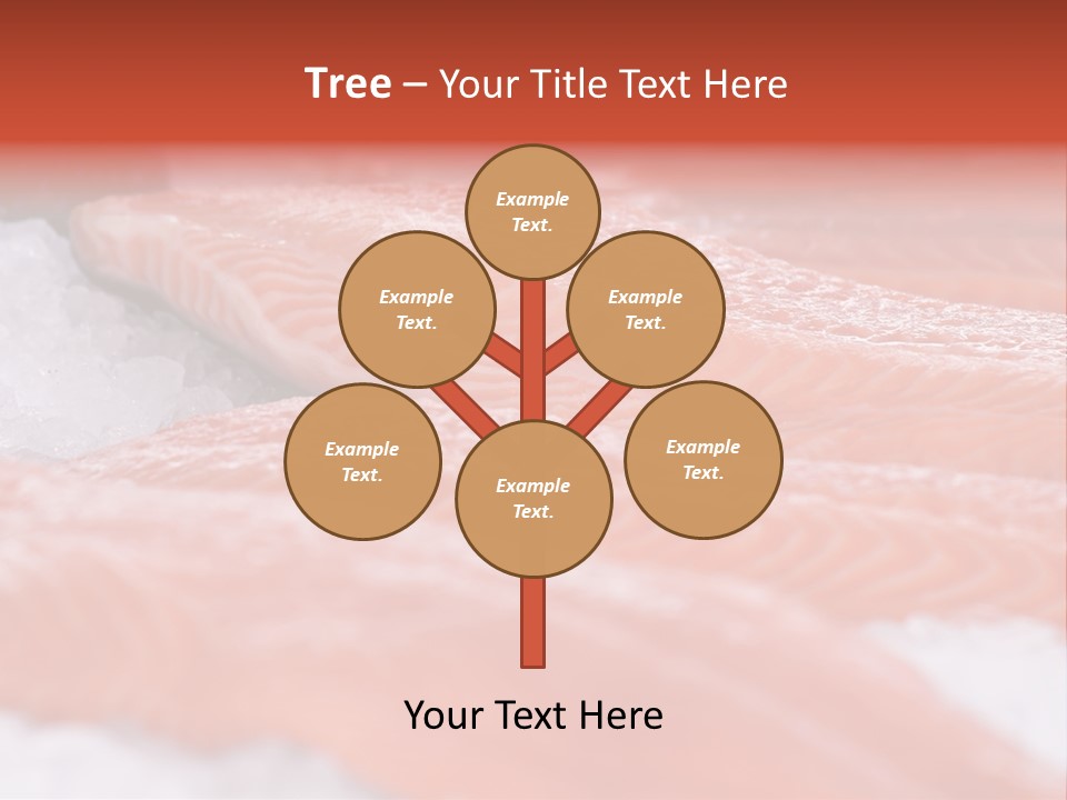 A Group Of Salmons Sitting On Top Of A Pile Of Ice PowerPoint Template