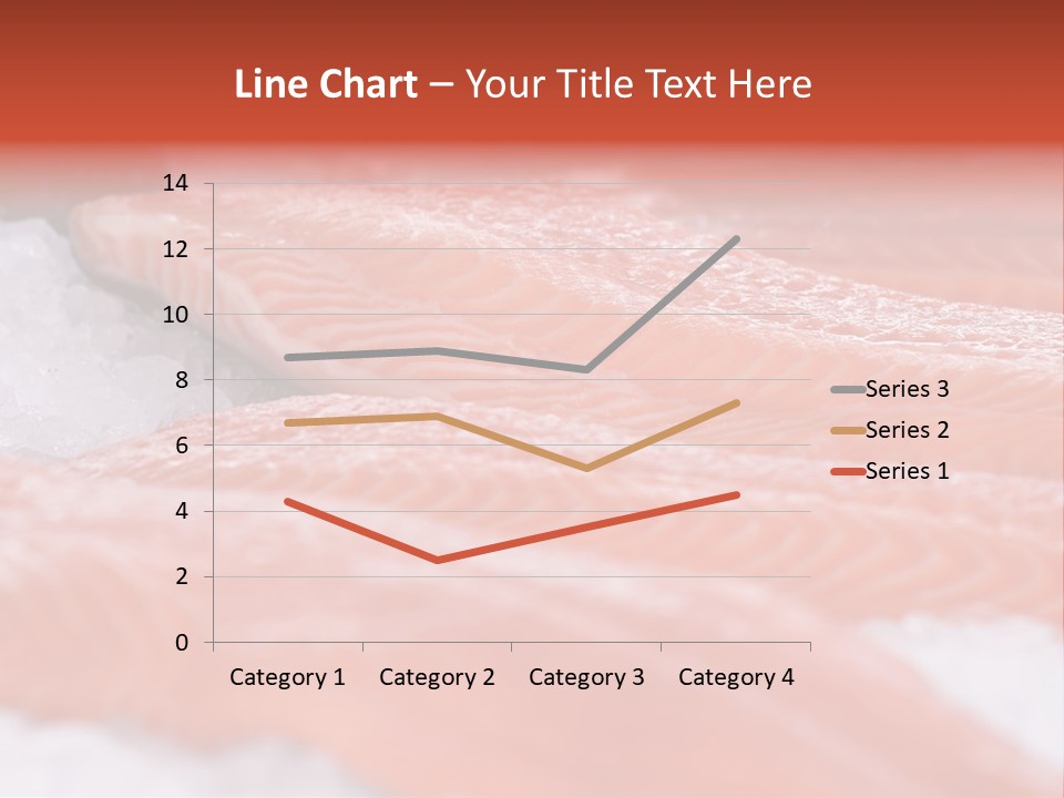 A Group Of Salmons Sitting On Top Of A Pile Of Ice PowerPoint Template