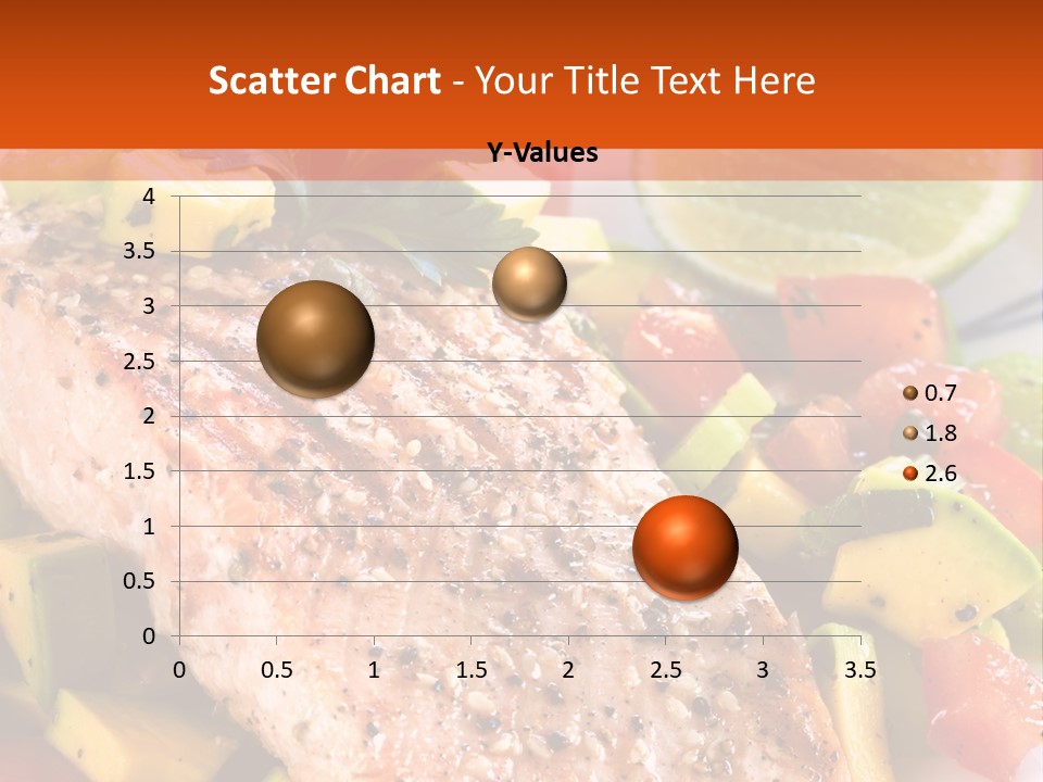 A Piece Of Salmon With Vegetables On A Plate PowerPoint Template