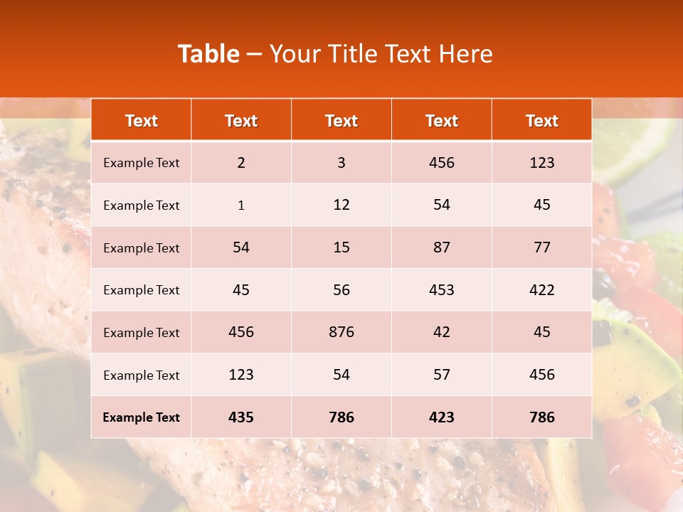 A Piece Of Salmon With Vegetables On A Plate PowerPoint Template