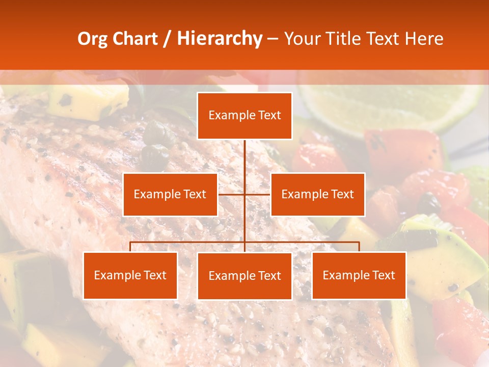 A Piece Of Salmon With Vegetables On A Plate PowerPoint Template