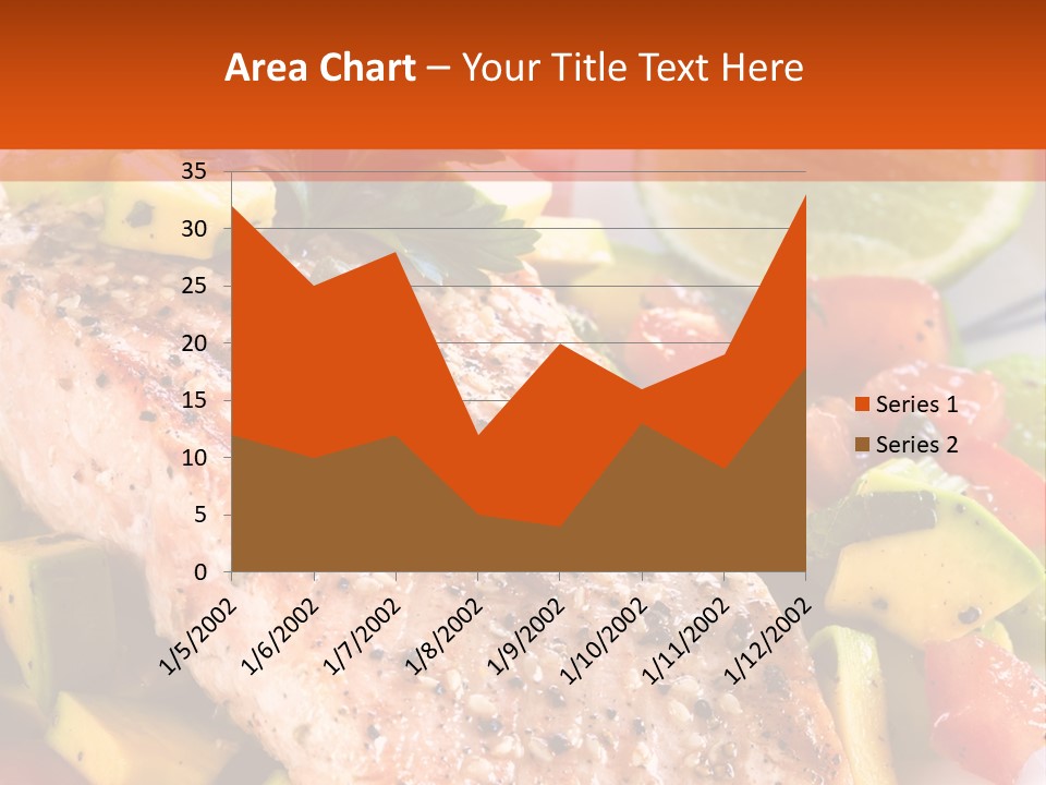 A Piece Of Salmon With Vegetables On A Plate PowerPoint Template