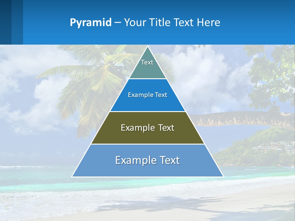 A Palm Tree On A Beach With A Boat In The Water PowerPoint Template