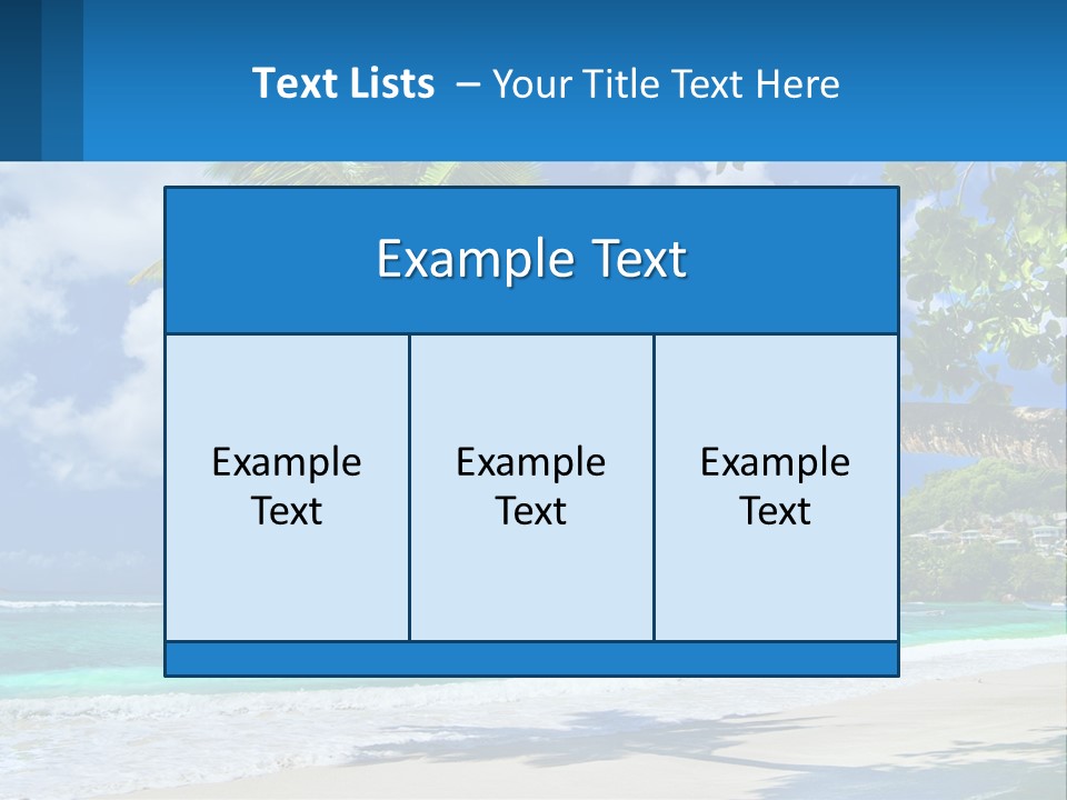 A Palm Tree On A Beach With A Boat In The Water PowerPoint Template