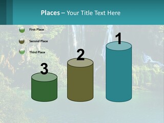 A Waterfall In The Middle Of A Body Of Water PowerPoint Template